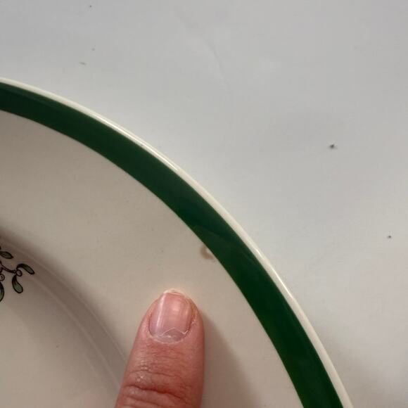 Spode Christmas Tree Dinner Plates Set of 2 10.5” Green Trim EUC Read - Picture 3 of 6